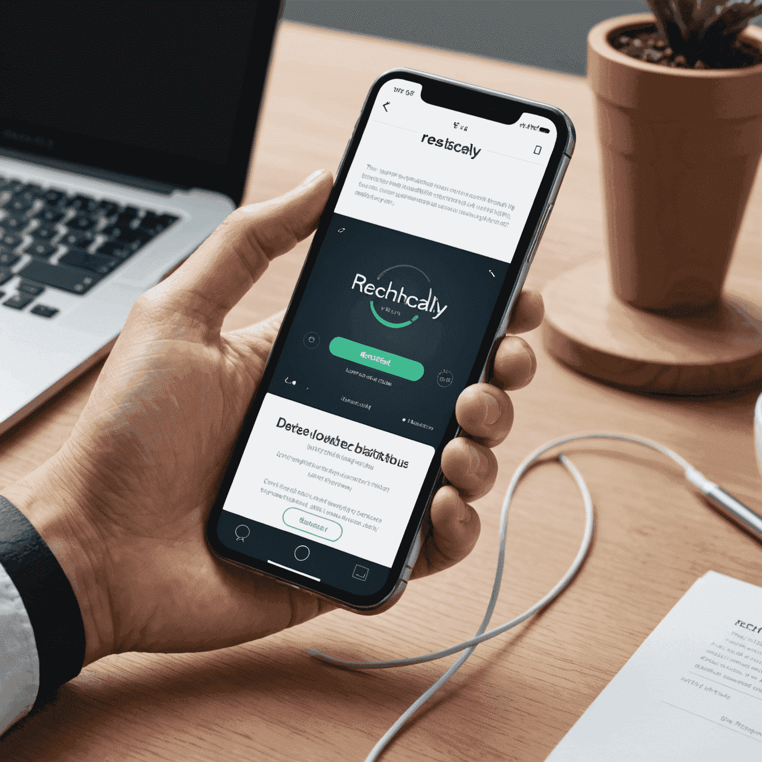 شعار rechacaly_com يظهر حلاً مبتكرًا لواجهة الهاتف